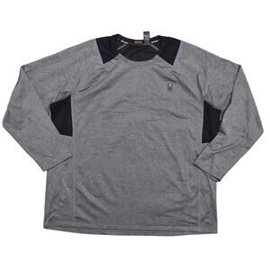 Spyder Men's 2XL Gray Polyester Activewear Top Active Sport Long sleeve